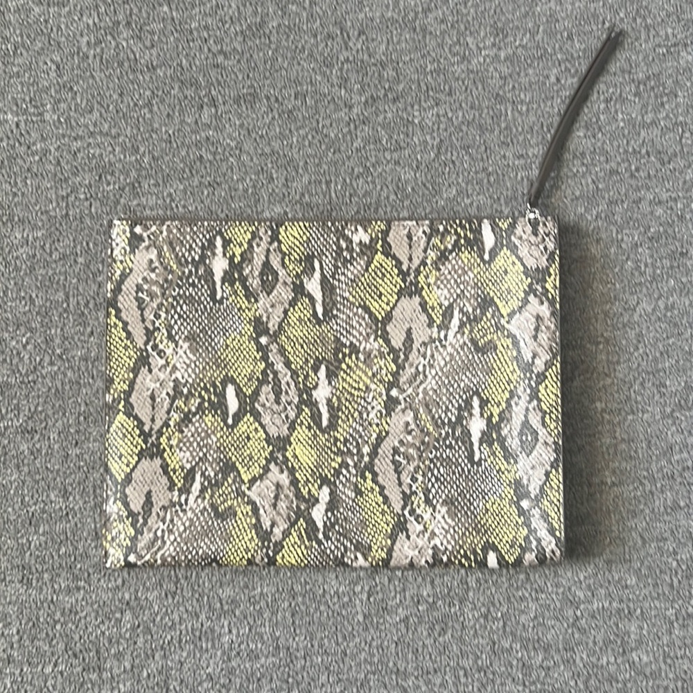 BANANA REPUBLIC Womens Snakeskin Clutch Vegan Clutch Casual Clutch